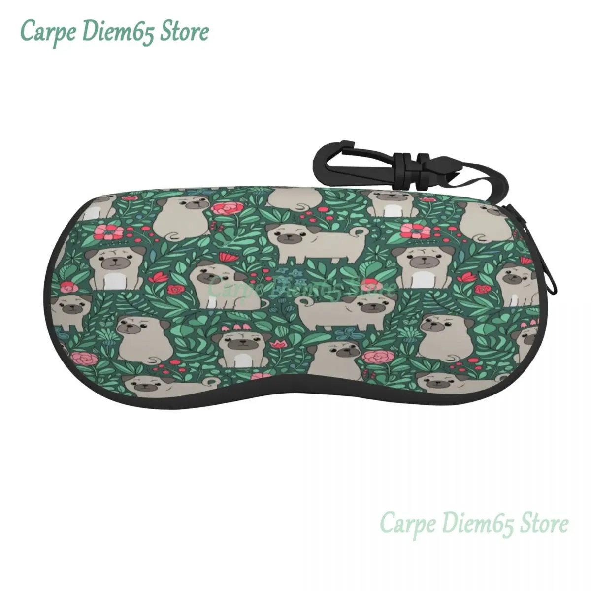 

Glasses Case Soft Glasses Bag Funny Swedish Folk Cartoon Dogs Birds And Flowers Portable Sunglasses Box Bag Eyeglasses Case