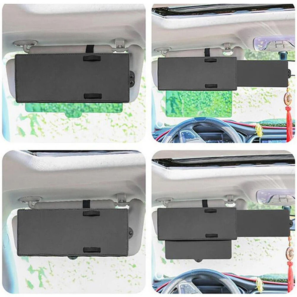 

Car Shade Sun Extend Visor Auto Parts Black Replacement Shield Universal 1 Pc 12.2-21.6inch 31-55 Cm 5.1-8.2inch