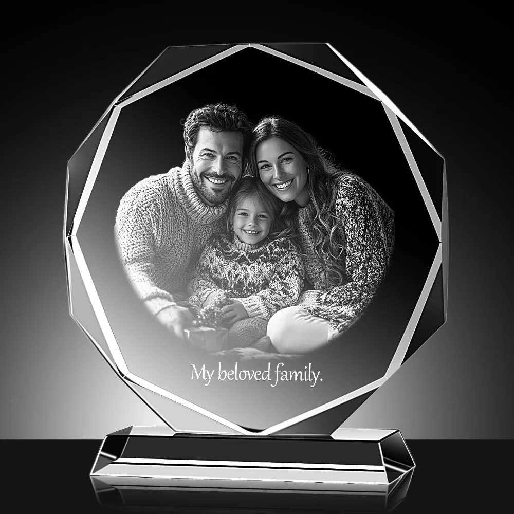 1PCS Free Customized 12CM/15Cm Crystal Trophy Unique Round Design Decorative Golf Crystal Children's Trophy Desktop Decoration