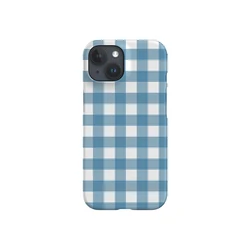 Luxury Double - Layer Gingham Print Phone Case - iPhone 14 Plus (FLR - WS78327)