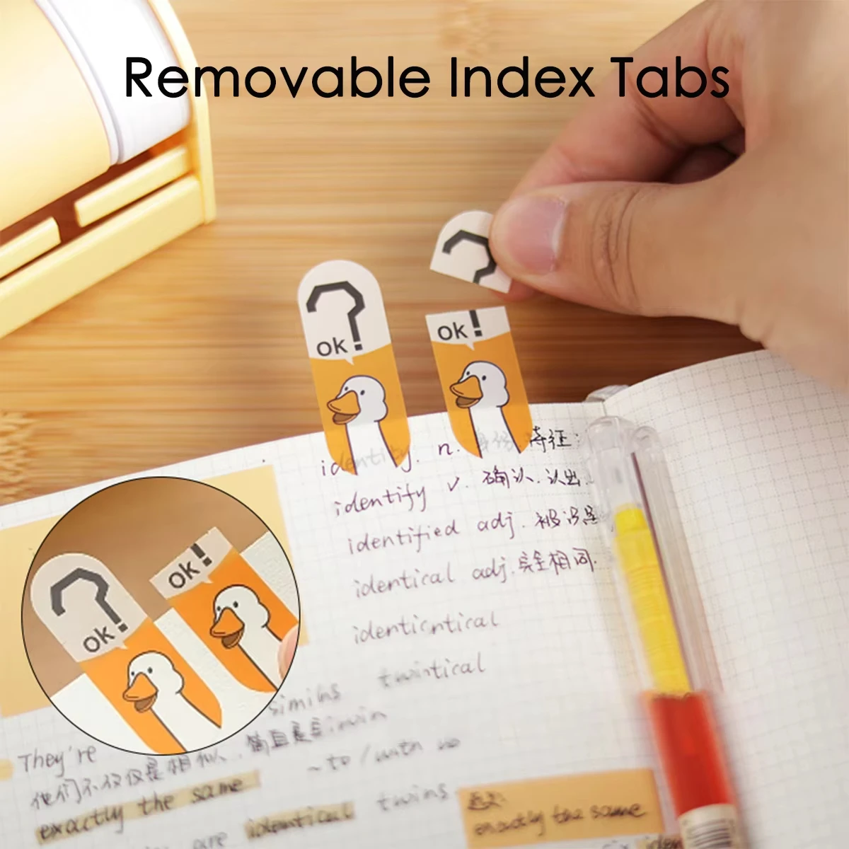 100개 동물 테마 스티커 노트 세트, 탈부착 가능한 인덱스 탭, 정리 및 표시용 창의적인 스티커, 장 북마크 라벨, 다이어리 마킹 장식 스티커, 아트 라벨, 사무실 및 학교 정리 용품에 적합, 찢어지는 북마