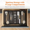 LMETJMA Expandable Cooking Utensil Organizer Tray Cutlery Silverware Flatware Holder Kitchen Utensil Storage Divider JT304 2