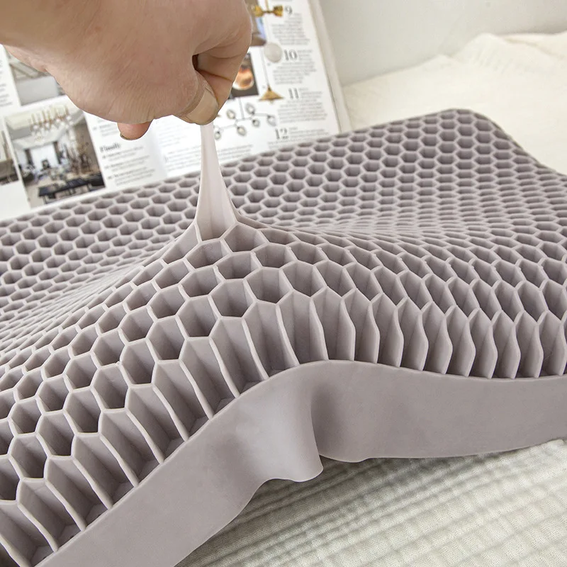 Supportive Pillow for Neck Shoulder Pain Relief 100% Elastic Grid Oversized Cool Ergonomic Pillow with Breathable Cover 2