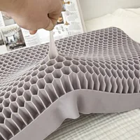 Supportive Pillow for Neck Shoulder Pain Relief 100% Elastic Grid Oversized Cool Ergonomic Pillow with Breathable Cover 2