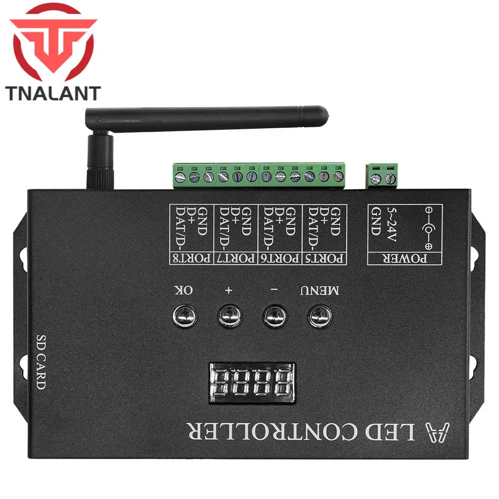 

H807SA 8CH WS2811 WS2812B Art-Net DMX512 Smart LED Controller H807SB WIFI 4CH WS2812 WS2815 Pixel SPI LED Controller DC5-24V