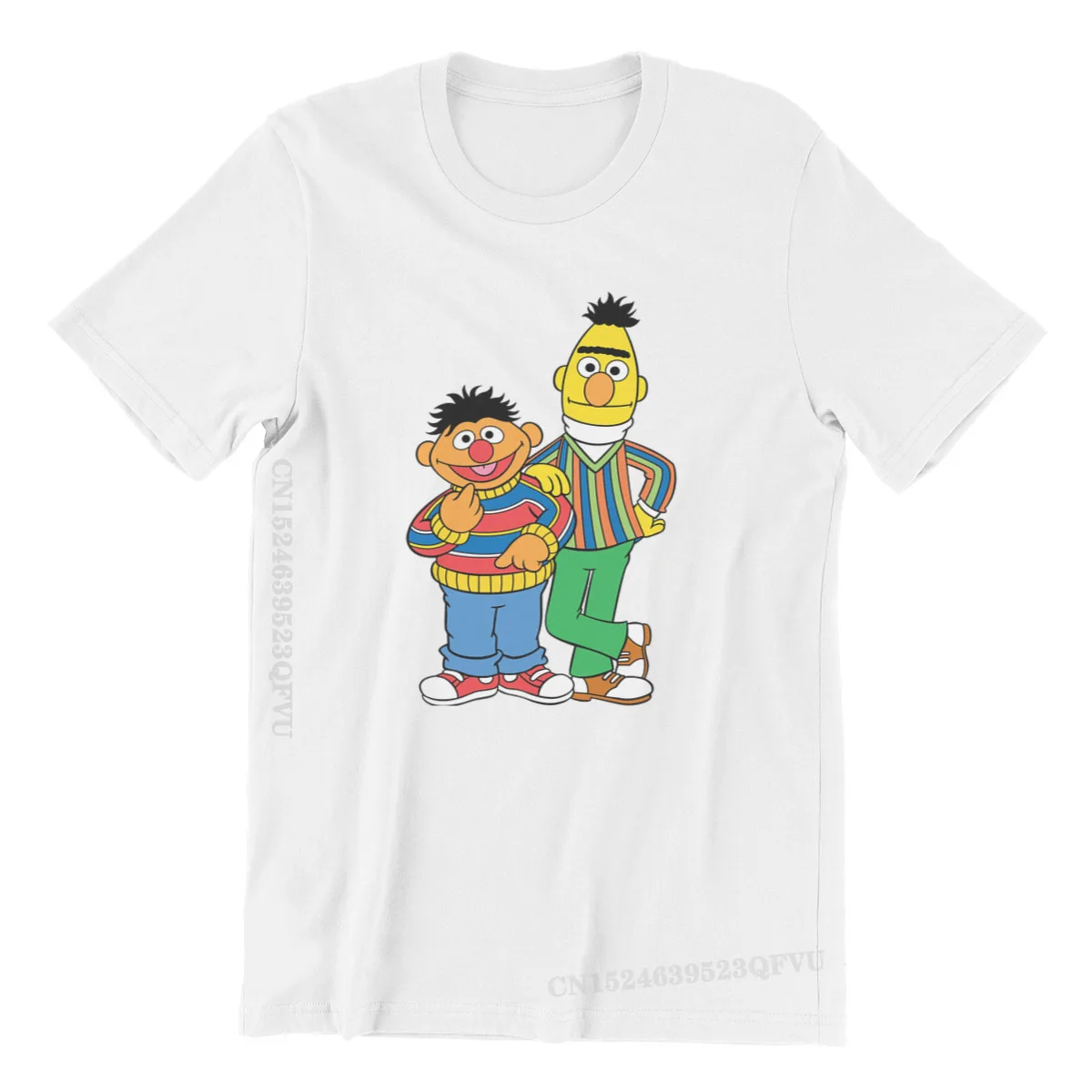 Sesame Street 80s Series Friends Tshirts Top Graphic Men Classic Grunge Camisas Men Cotton Harajuku T Shirt