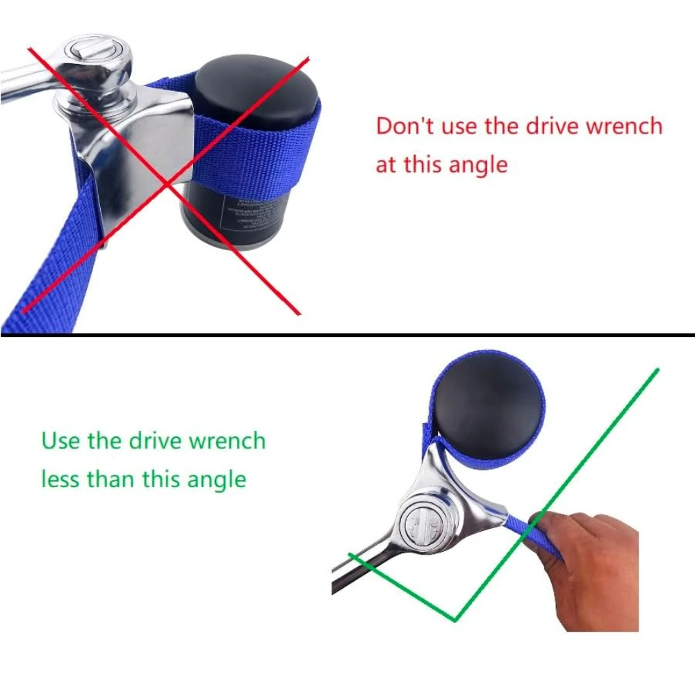 Strap Wrench for Oil Filter Adjustable Oil Filter Wrench up to 150mm Removal Tool Engine Filters
