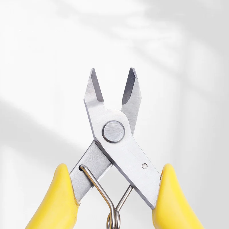 

Золотые и серебряные ножницы для резки из нержавеющей стали, бесзубные плоскогубцы с острым носом, плоские ножницы с косым ножом, «сделай сам», ручная обмотка, ювелирный инструмент