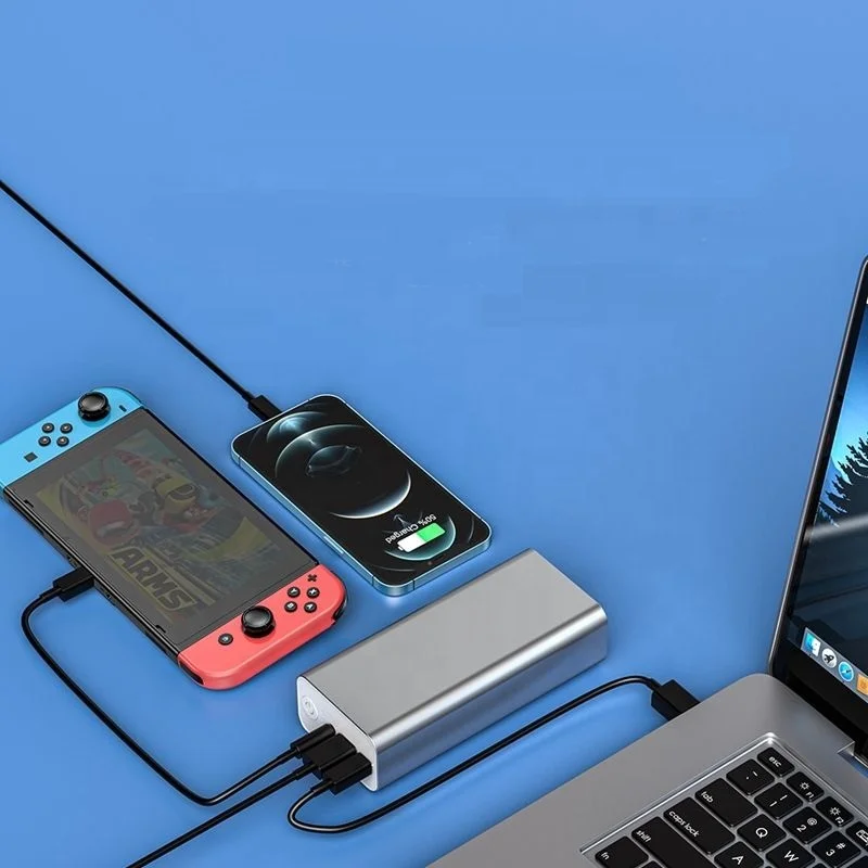 미니 65W PD 고속 충전 UPS 파워 스테이션 노트북 및 휴대용 컴퓨터용 충전기 30000mAh 19v 12v 파워 뱅크