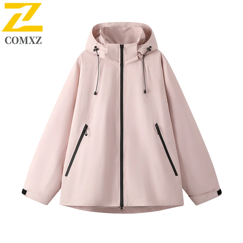 EiAO Windbreaker Premium Waterproof  Men Women Detachable Hood Windbreaker Couple's Outdoor Coat for Hiking Camping Fishing 2025