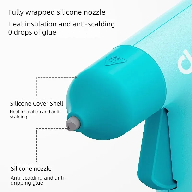 Hot Melt Glue Gun With 7MM Transparent Glue Stick Mini Home Electric