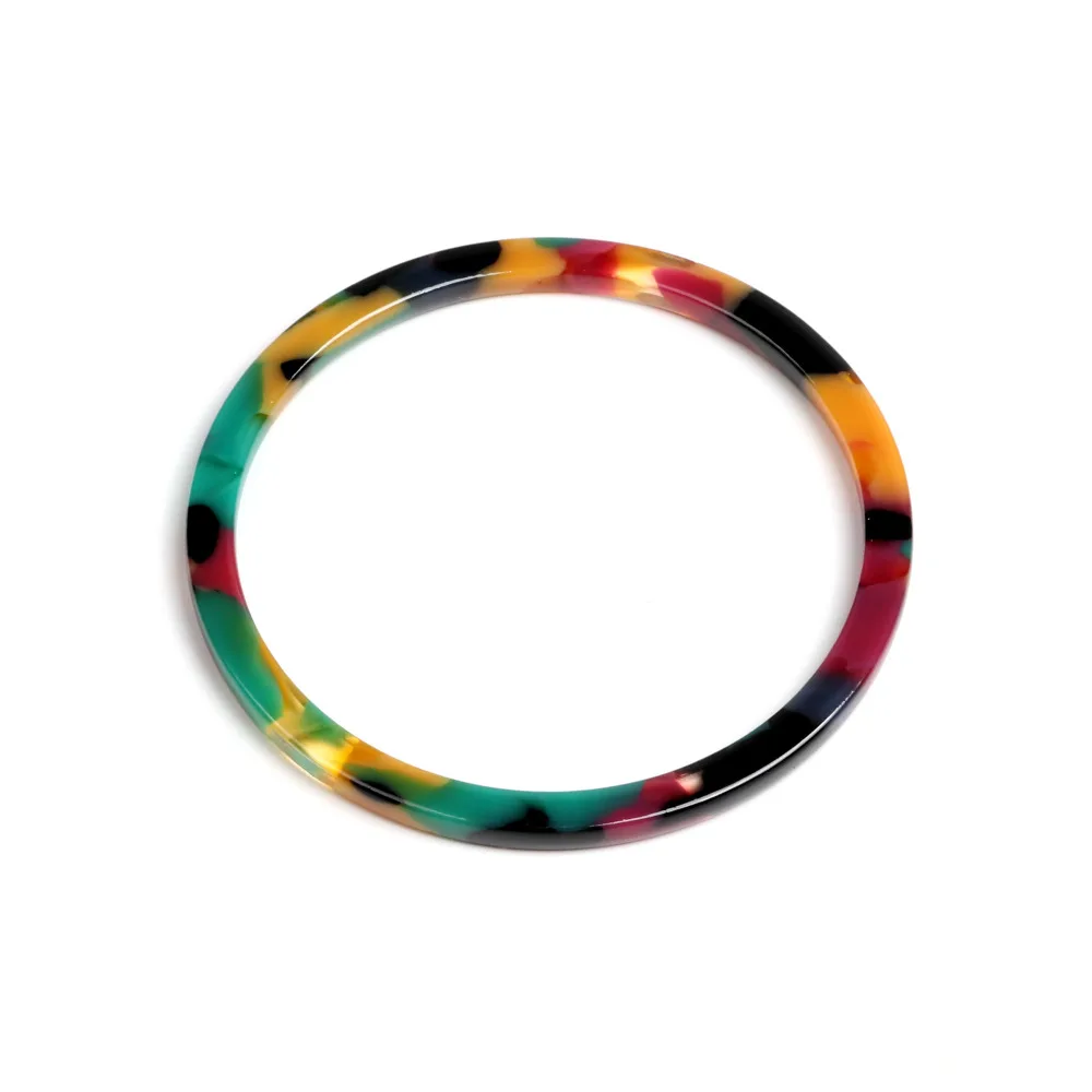 Leopardenmuster, Schildpatt-Ohrring-Charm, Acetat-Acrylperlen, kreisförmig, Boho, Ohrring-Teile, Ohrringe-Fund, 44 mm – Detail 2
