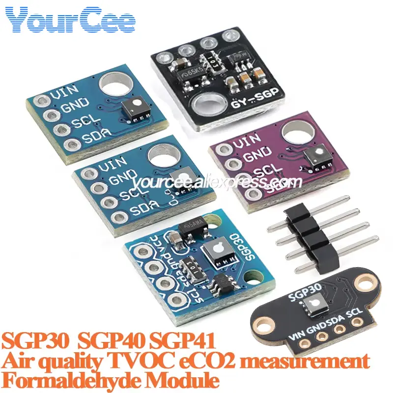 10pcs/1pc SGP30 SGP40 SGP41 Gas Air Quality Sensor Module TVOC ECO2 Carbon Dioxide Measurement Formaldehyde Air Detector image 2