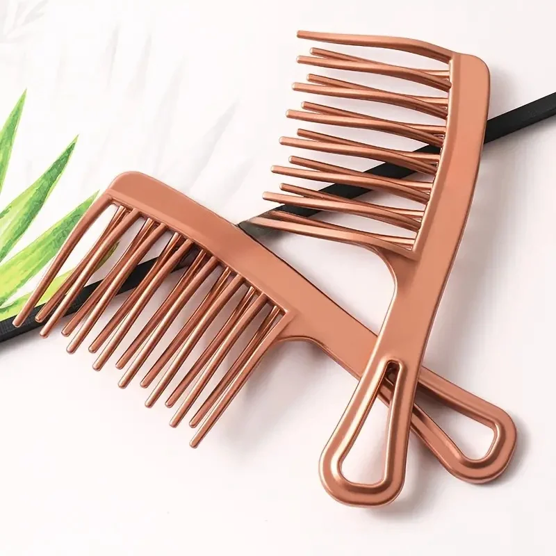 Hair Styling Comb Double Row Big Tooth Wide Tooth Ladies Perm Curly Plastic Long Hair