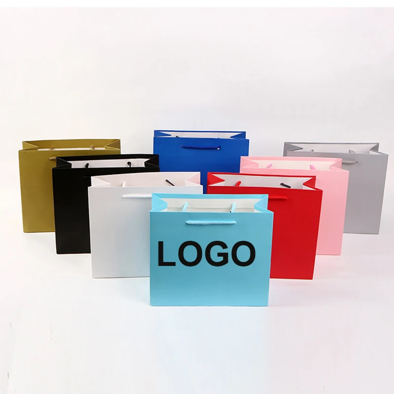 

10 Pcs Custom Logo Pink Gifts Package Bag Clothing Shopping Bag Handle Wedding Party Bag Gift Handbag Package Chirtsmas Day Bags