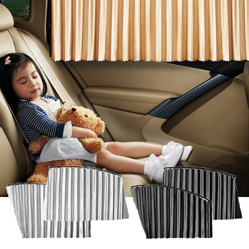 Car curtains sunshades car windows sun protection heat insulation automatic magnetic suction track universal car sunshades