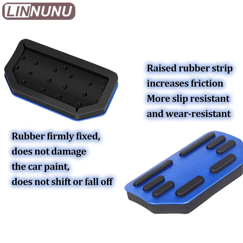 LINNUNU Car Pedals Cover Aluminum Automatic Brake Gas Accelerator Non-Slip Foot Pedal Pad Kit Auto Accessories For Leapmotor C10