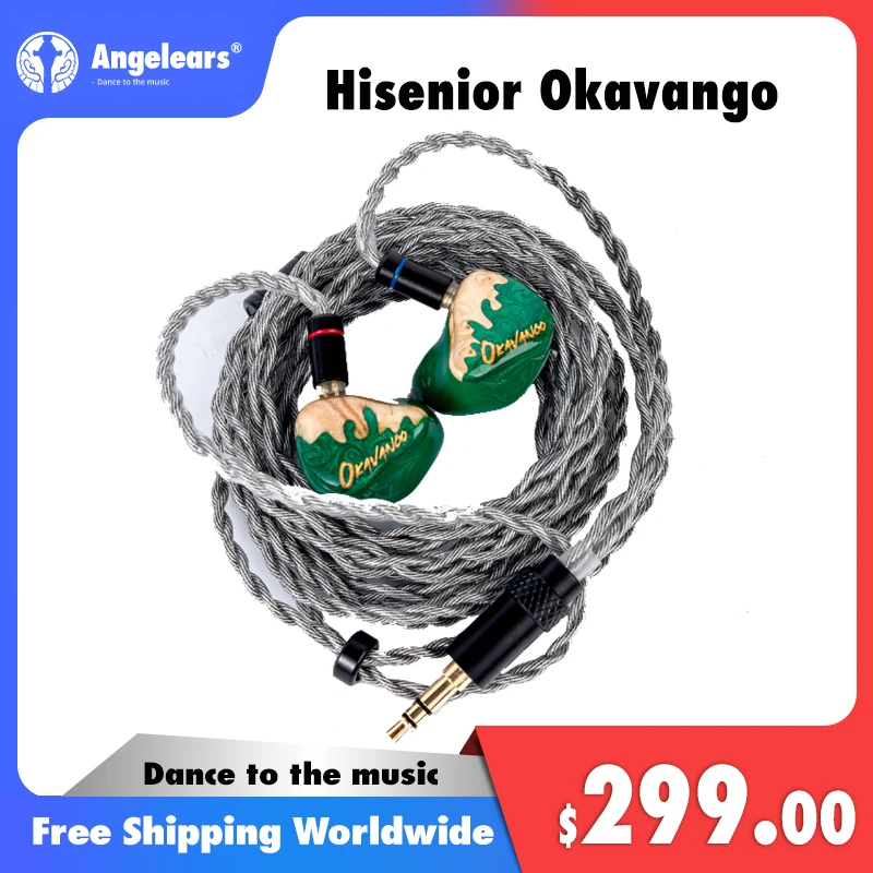 Hisenior okavango in-ear monitor sluchátko hybridizace 7-drivers(universal) drátová špunty sluchátka 7hz seeaudio