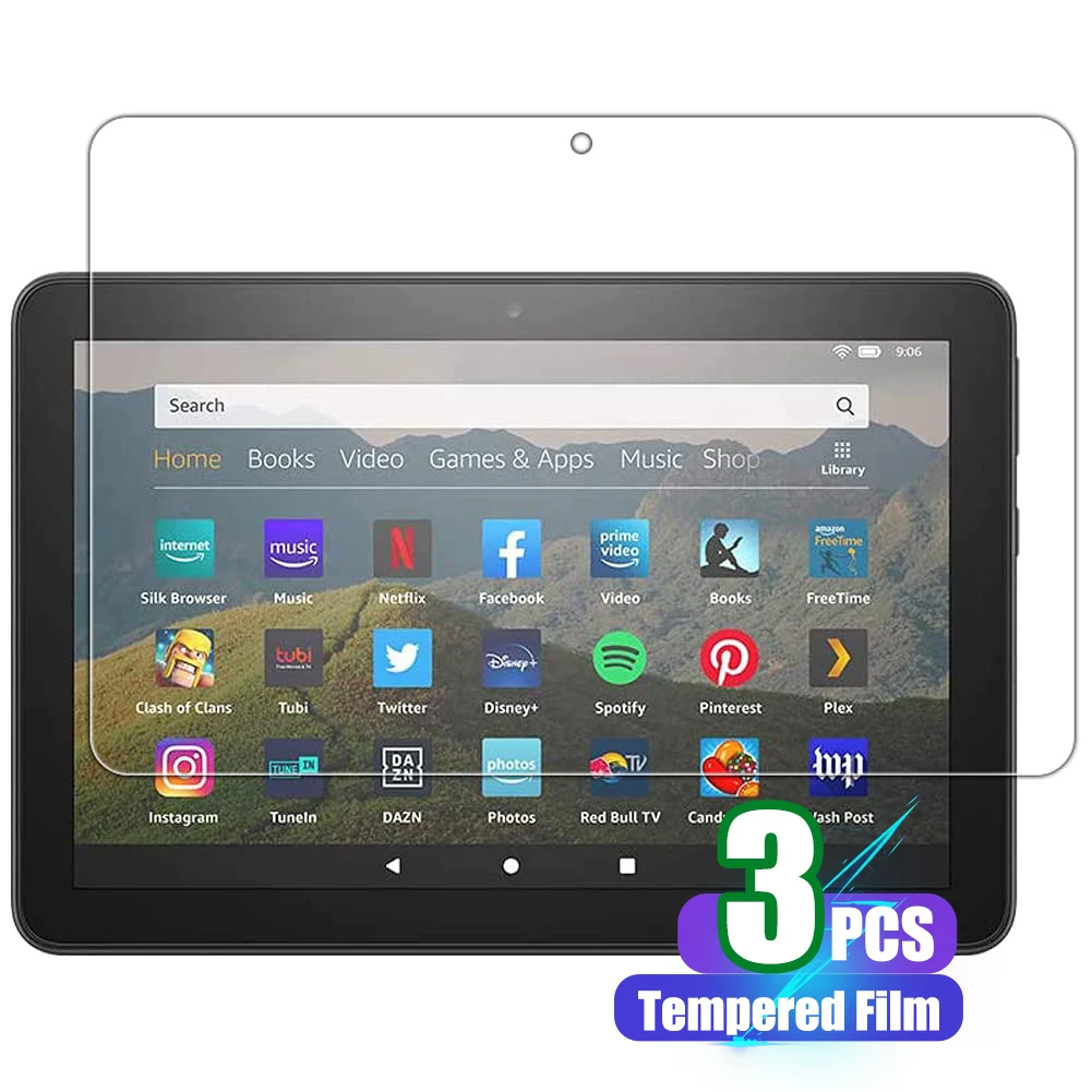 

Screen Protector for All-New Fire HD 8/Fire HD 8 Plus/Fire HD 8 Kids Tablet 12th 10th Gen 2022 2020 Released 8" Tempered Glass