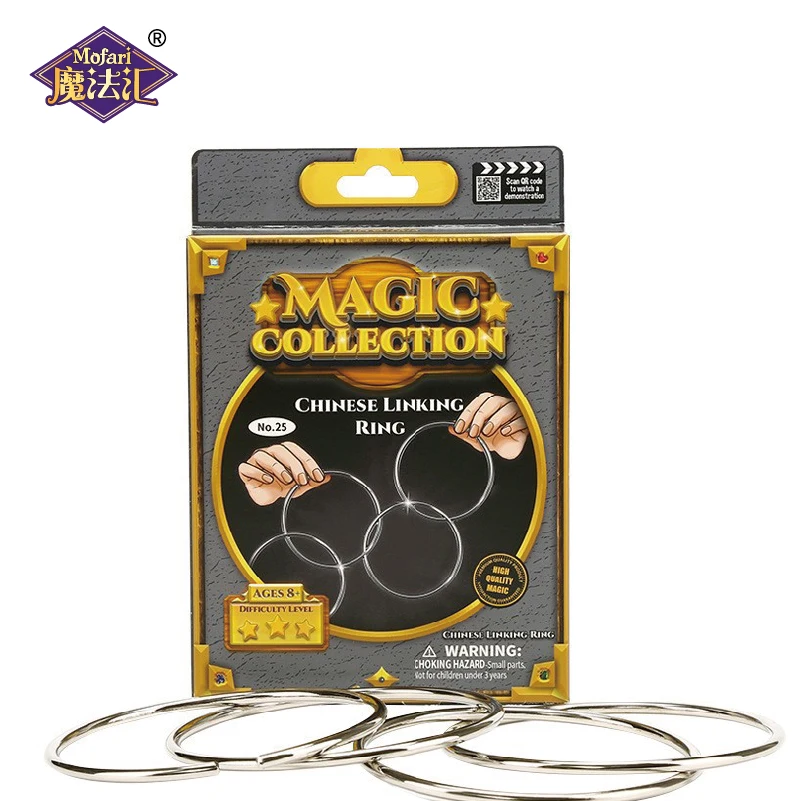 MOFAHUI Magic Tricks Magical Rings Classic Linking Iron Hoops Playing Props Fun Toys Close-up Tools For Beginner Magicians Child md 1008 hanheld underground digital lcd metal detector child educational game diy magic smart sand toy kids gift searching tools