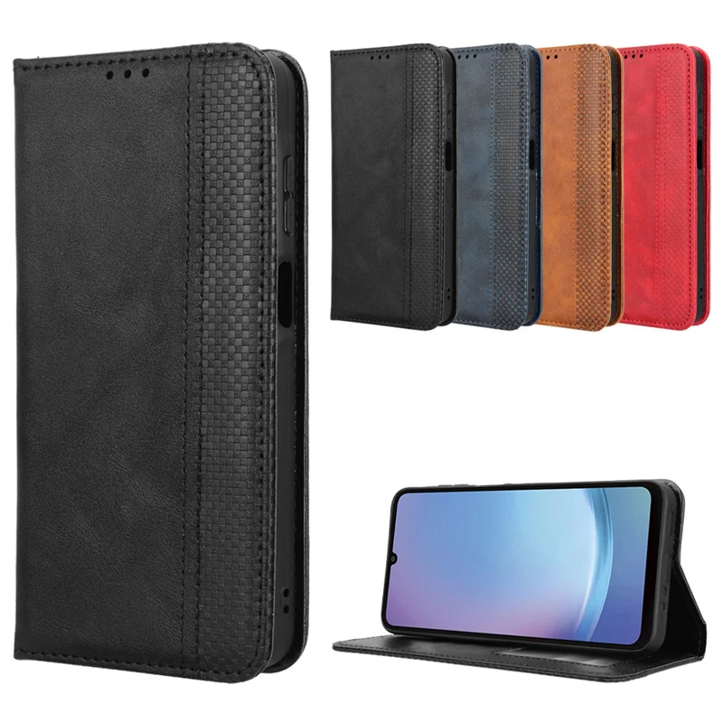 Pertain to Samsung Galaxy A25E 5G SC-53F luxury magnetic retro wallet leather case for Galaxy A25 5G Japan Magnetic phone case