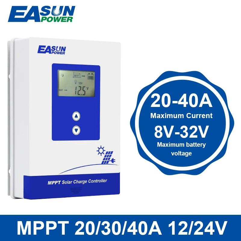 solar charge controller MPPT Solar Controller 40A 30A 20A 12V 24V 32V Setting Charger Back-light LCD Solar Regulator