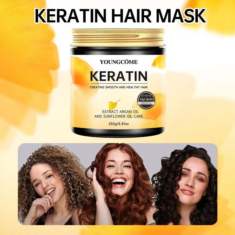 Organic Keratin Hair Mask set With Argan Oil, 2X Hair Strength