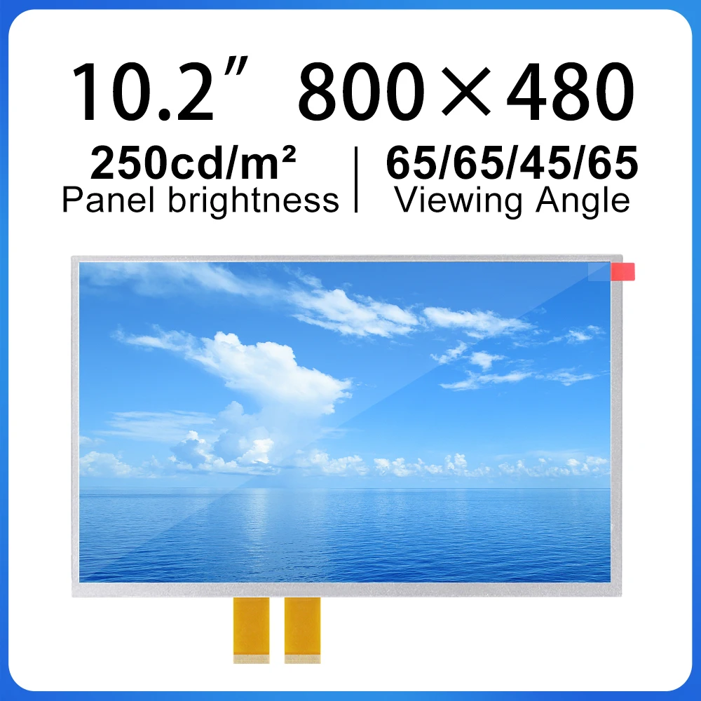 

10.2 Inch LCM Display LCD Screen AT102TN03 V.9 TN Screen 60 Pins RGB TTL Resolution 800x480 TFT Module