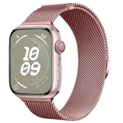 Elegant Milanese Stainless Steel Magnetic Watch Strap - 42 44 45 46 49mm (PG)
