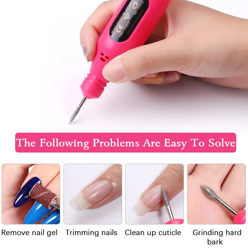 Professional Electric Nail Drill for Manicure Pedicure File Machine Polishing Tool