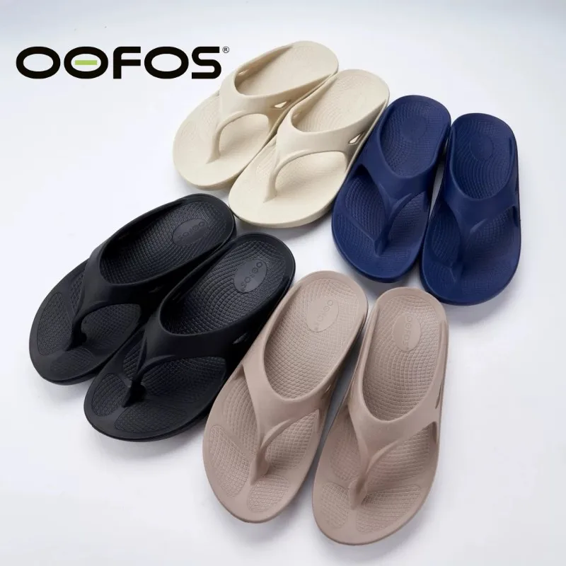 OOFOS Classic Men's Beach Sandals Unisex Sports Recovery Shoes Outdoor Couple Slippers