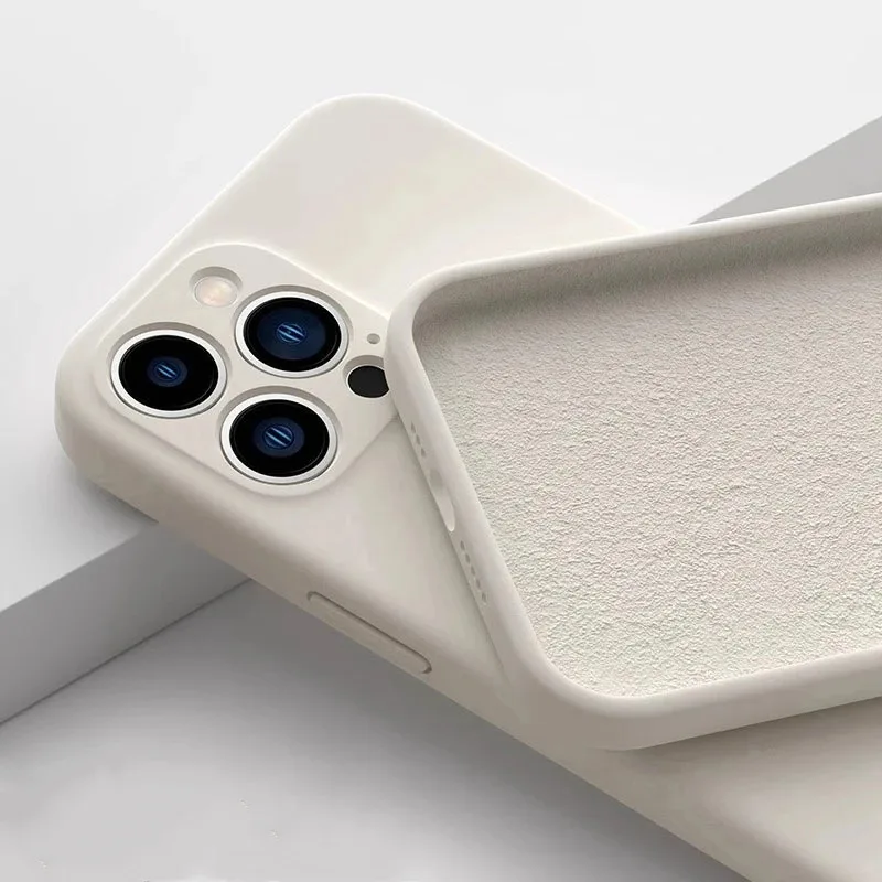 Luxurious Solid Color Shockproof Phone Case with Lens Protection and Soft Flannel Back