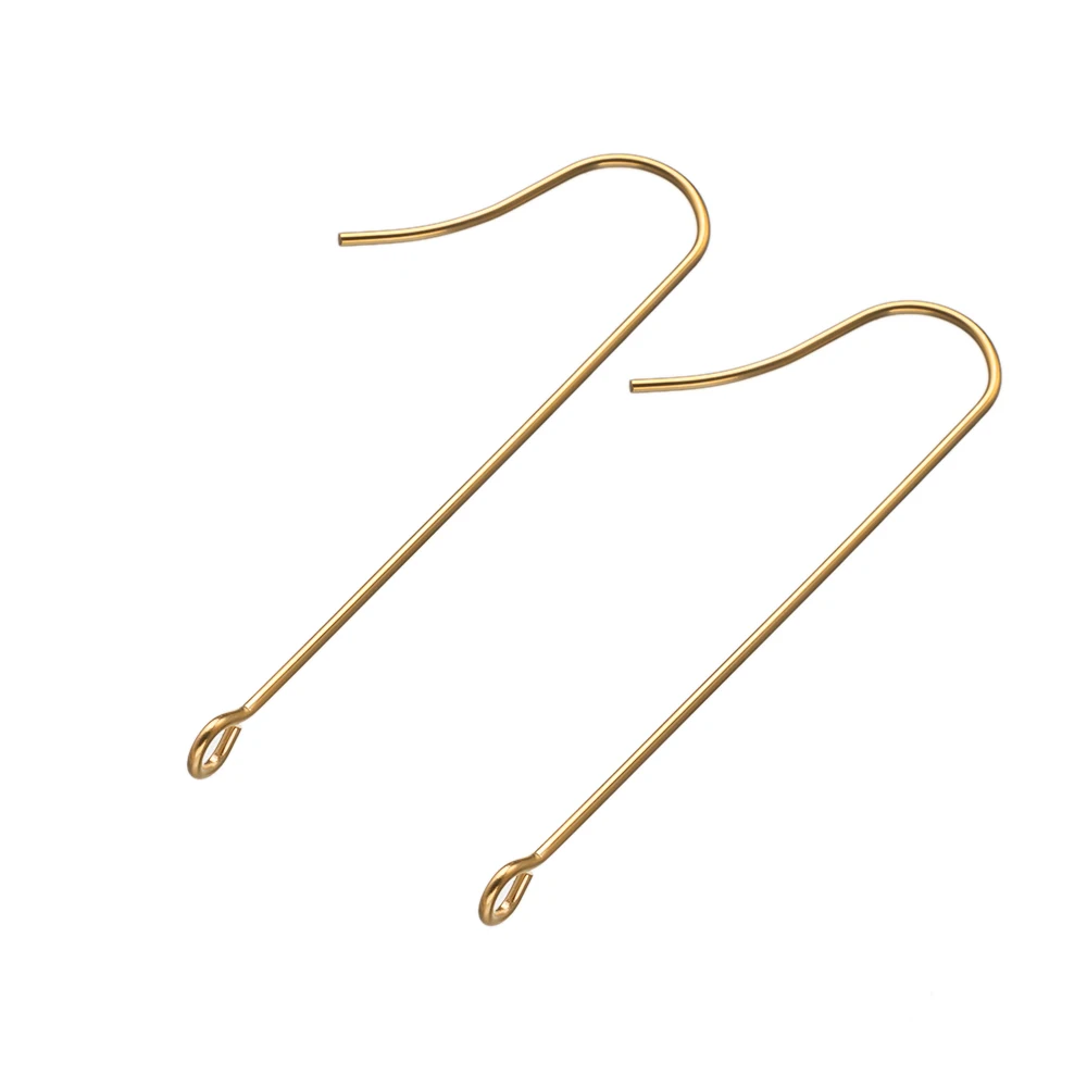 20 stücke Edelstahl einfache Ohrdraht Ohrring Haken Basis für Ohrschmuck machen DIY baumeln Stecker Anhänger Zubehör Zubehör – Detail 5