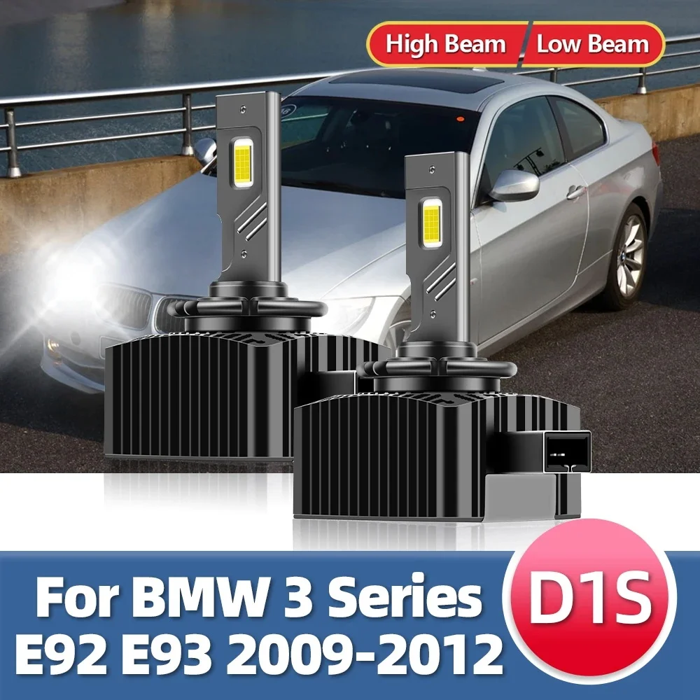 자동차 램프 제논 HID 6500K LED Canbus 헤드라이트, HID 플러그 앤 플레이, BMW 3 시리즈 E92 E93 2009 2010 2011 2012, 30000LM, 110W, D1S