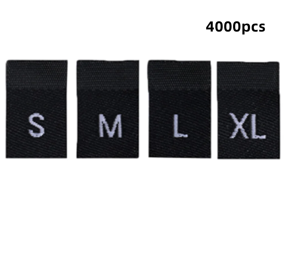 

4000PCS Clothes Size Labels Folded Cloth Labels General Woven Size Mark Practical Clothing Size Labels For Store Home Use White