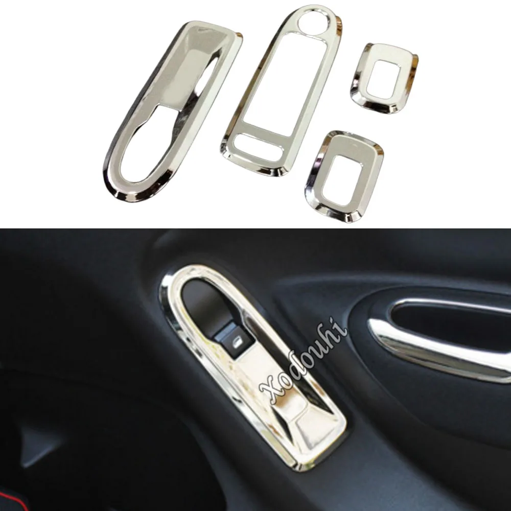 

Для Peugeot 301 2014 2015 2016 2017 2018 2019 автомобильный хромированный подлокотник из АБС-пластика для окон и дверей внутренняя панель подлокотник фоторамка