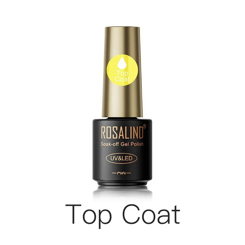 ROSALIND Gel Nail Polish Base Glue Base Coat Top Coat Wash Free Seal UV&LED Removable Primer Gel Paint