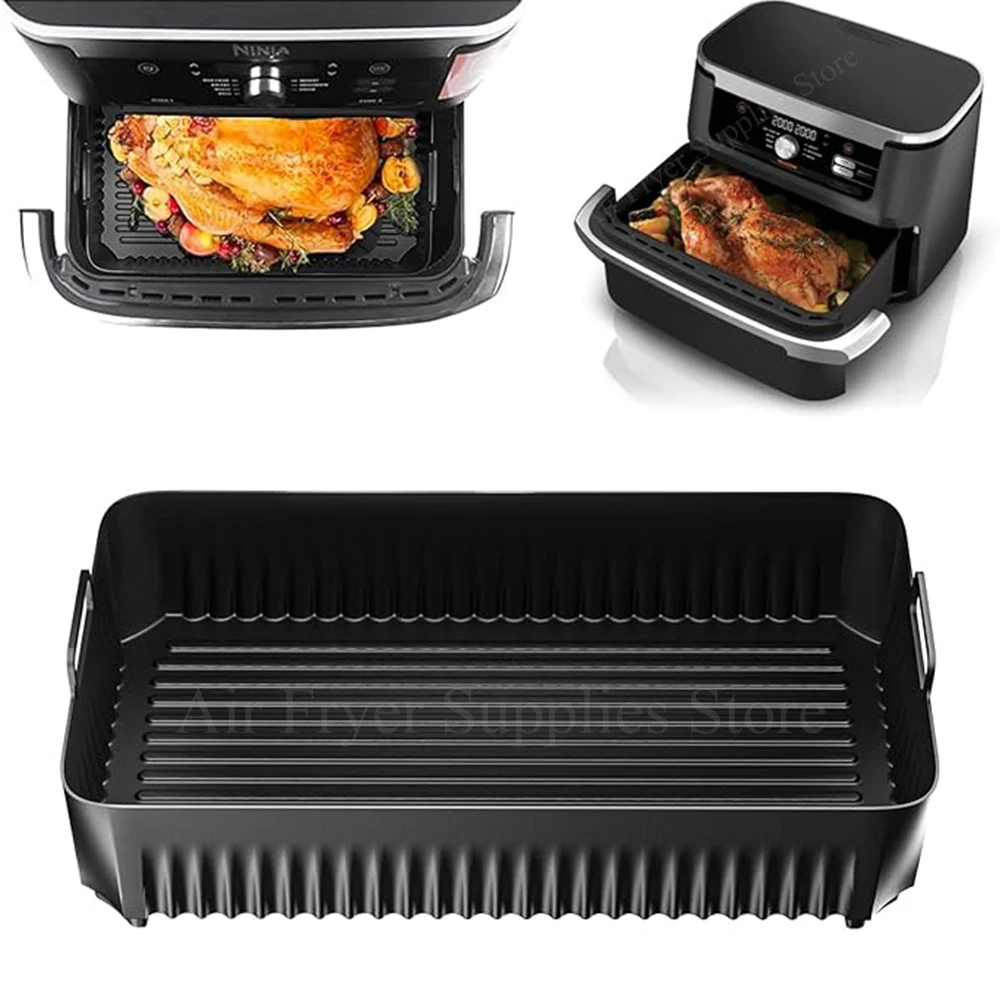 Air Fryer Mold for Ninja Foodi Flex 10.4L AF500EU Reusable Heat Resistant Silicone Pot Air Fryer Accessories