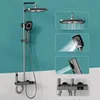 YCRAYS Grey Digital Display Thermostatic Shower Set Black Faucet Rainfall Bathtub Tap For Bathroom Accessories Hot Cold Mixer 5