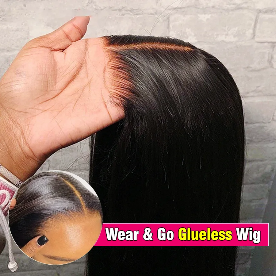 Human Hair Wig Straight 13x6 HD Lace Frontal 6x4 Transparent HD Lace Front Closure