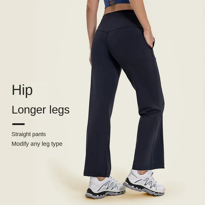 Lemon Women Loose Breathable High Elastic Lightweight Sweat Absorbing Sports Pants Fitness Pants Yoga Quick-drying Running Fit