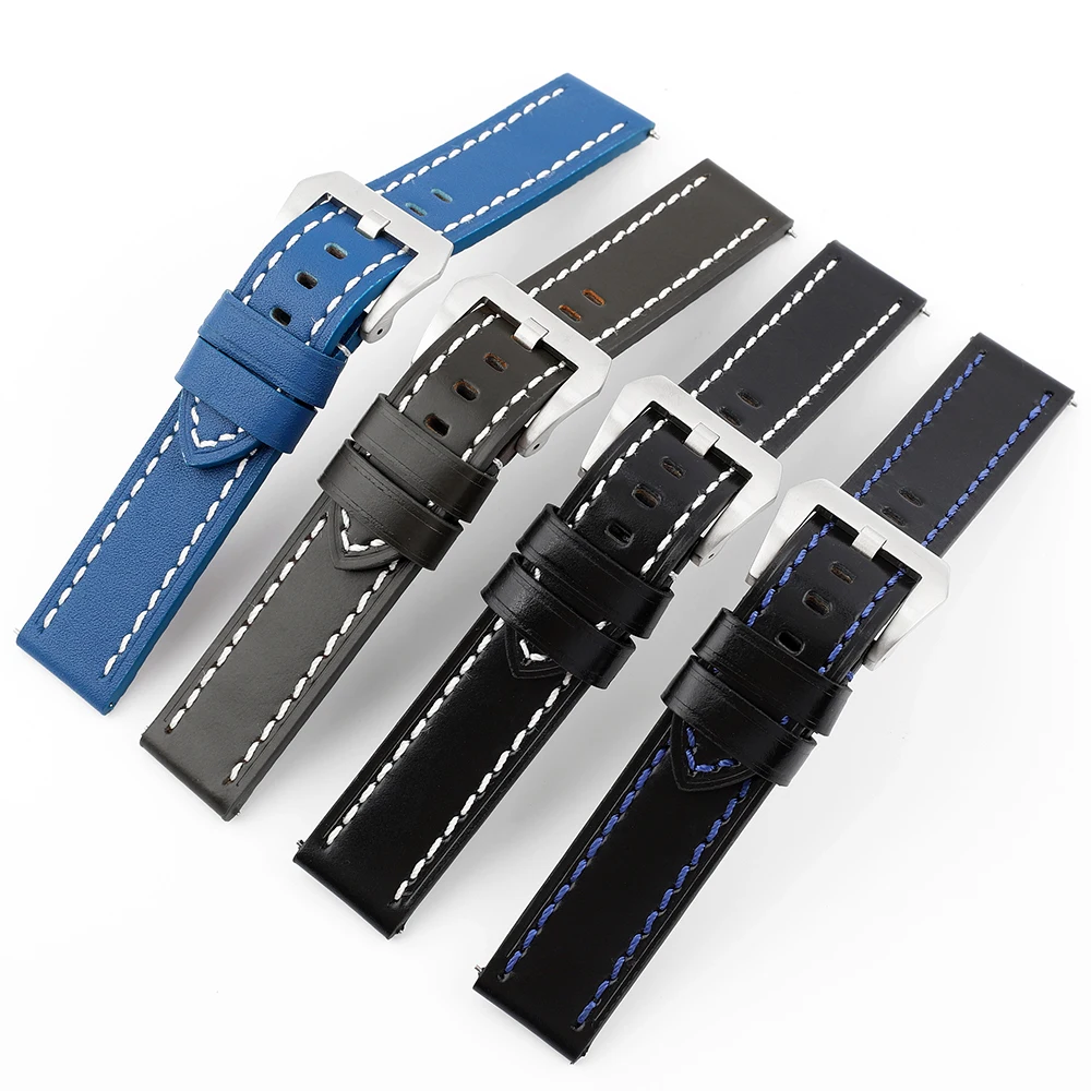Hand-Stitched Quick Release 20mm Watch Strap – Premium Handmade Wristband Accessory