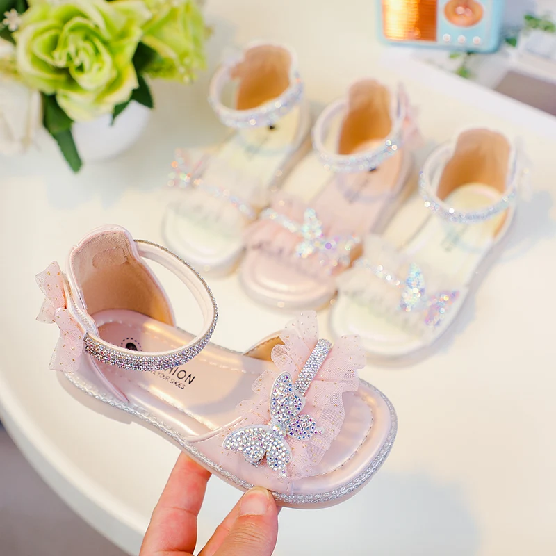 Girls Summer Open Toe Sandals Anti Slip Toddler Beach Shoes