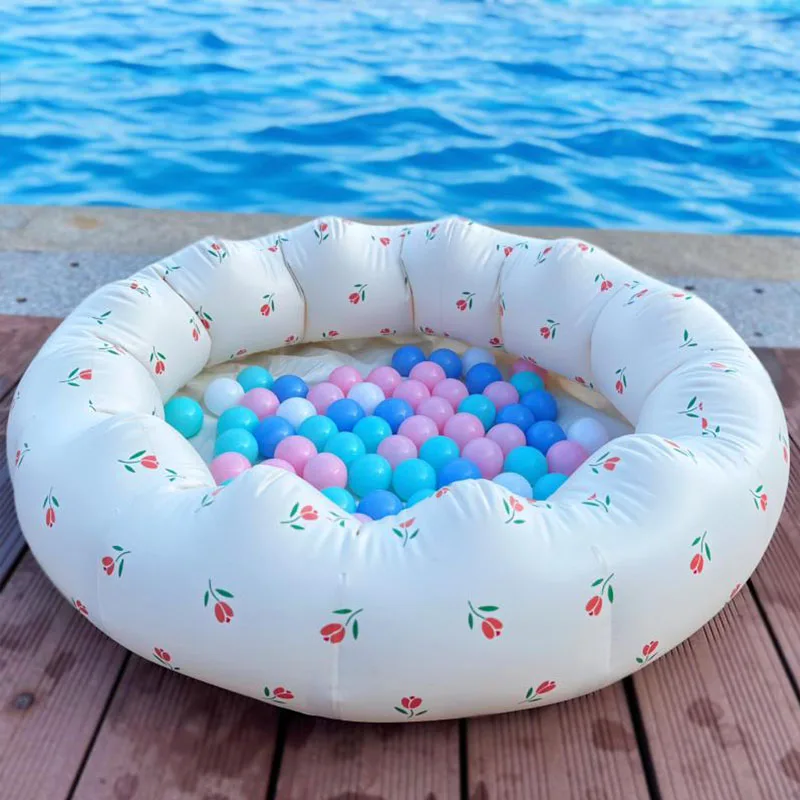 Children's Pool Domestic Bath Ocean Ball PoolBaby Inflatable Pool 1PCS Thickened Round Petals