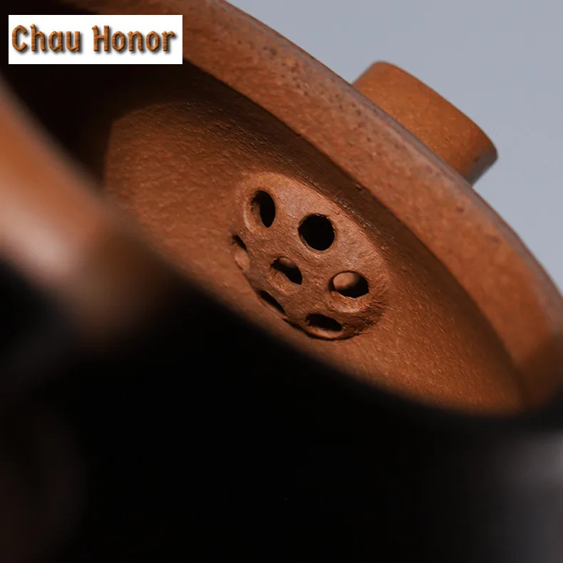 125ml Elegant Yixing Purple Clay Teapots Handmade Persimmon Pot Raw Ore Downhill Mud Tea Maker Kettle Zisha Tea Set Collection