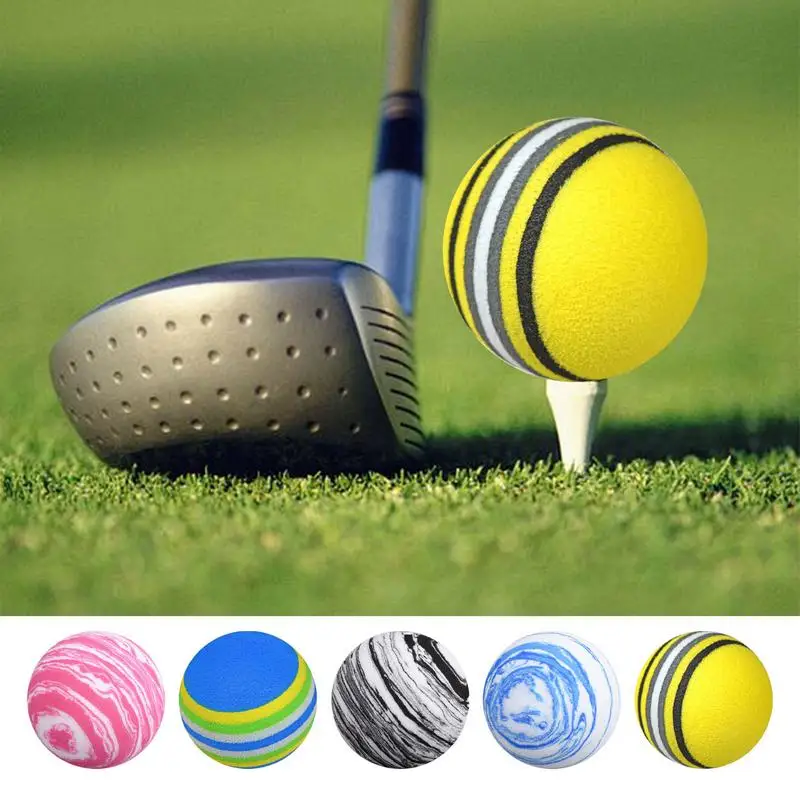 Practice Golf Balls 10 Pieces Elastic Golf Balls Warm-Up Gear For Junior Beginner Amateur Senior Backyard Driving Range Outdoor