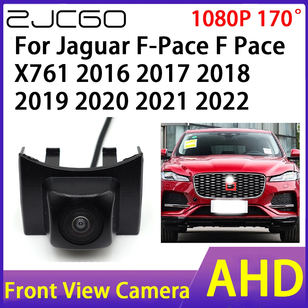 

ZJCGO Front View Camera AHD 1080P Waterproof Night Vision CCD for Jaguar F-Pace F Pace X761 2016 2017 2018 2019 2020 2021 2022