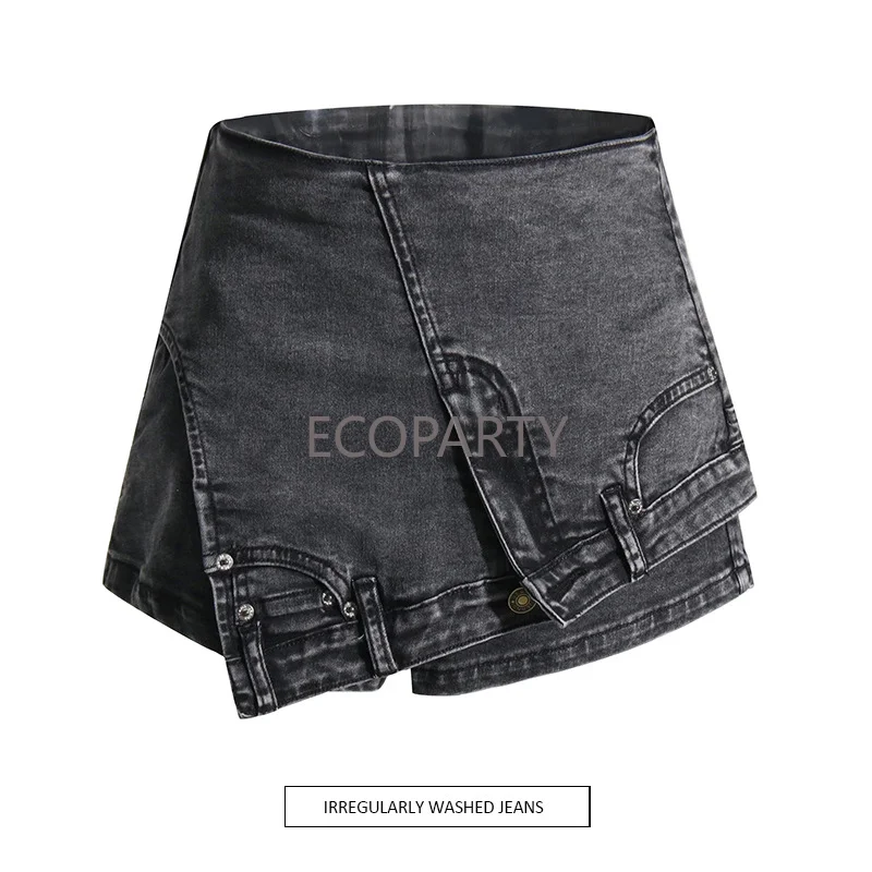 

2023 New Summer Fashion Unique New Streetwear Sexy Irregular Washed Jean Shorts Women Short Denim Shorts for Women Shorts Women