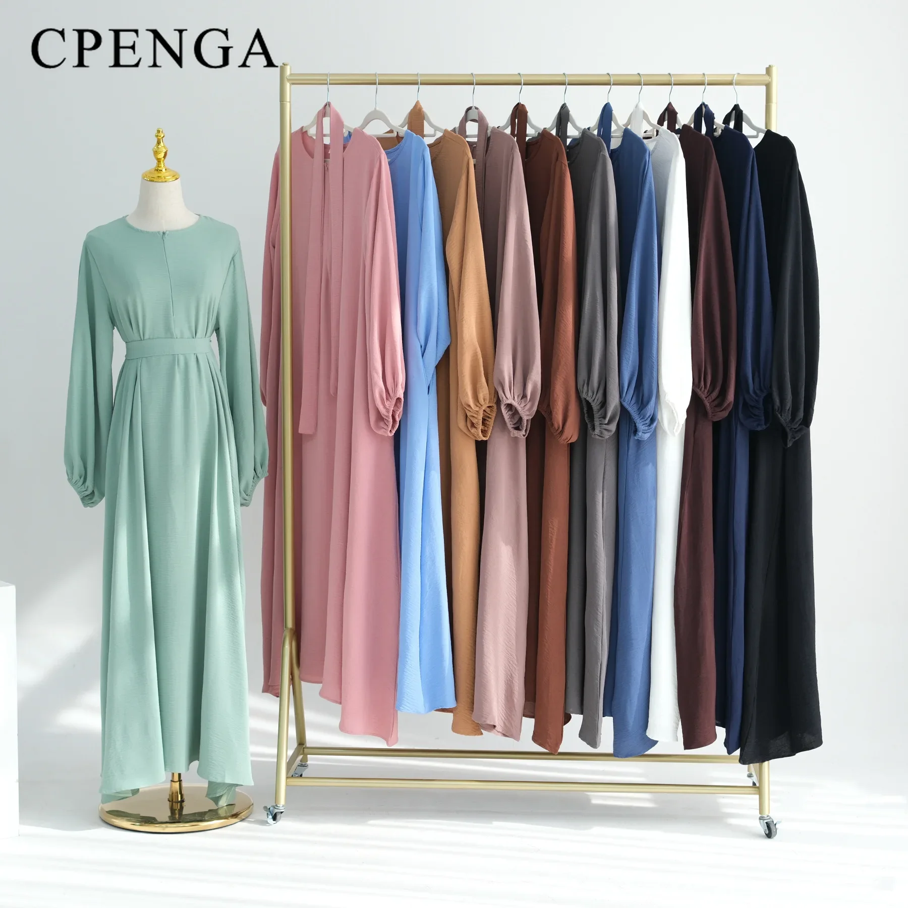 2024 New Modest Dress for Muslim Women Eid Ramadan Dubai Abaya Elegant Female Casual Zip Long Robe Islam Clothing 5
