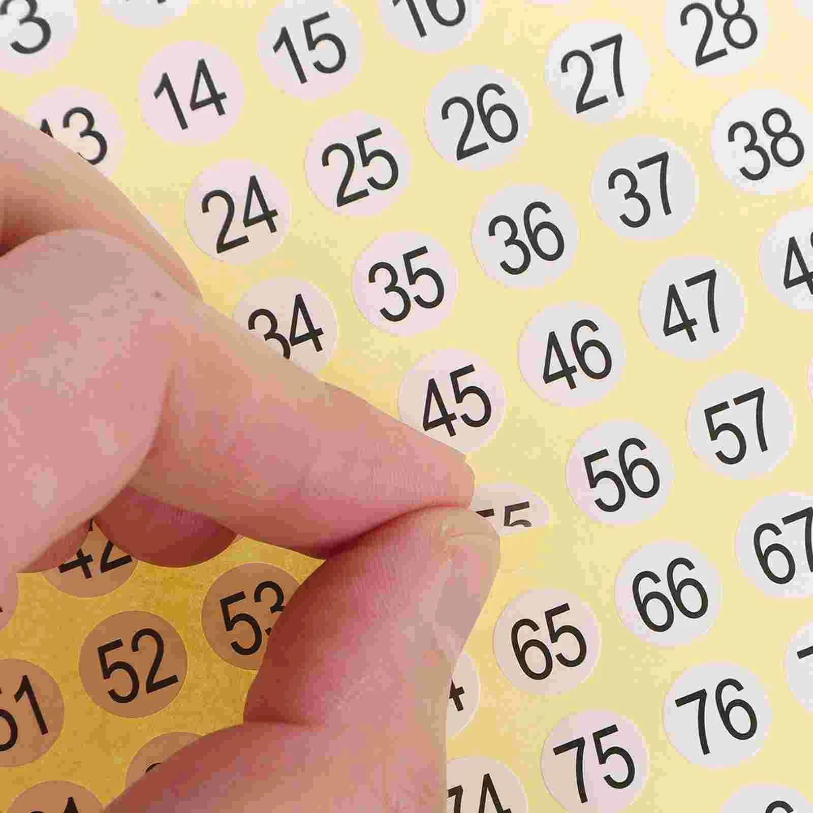 작은 원형 미니 번호 라벨 스티커, 분류 번호, 사무실 접착제 1-100, 15 장